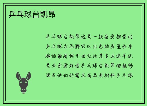 乒乓球台凯昂